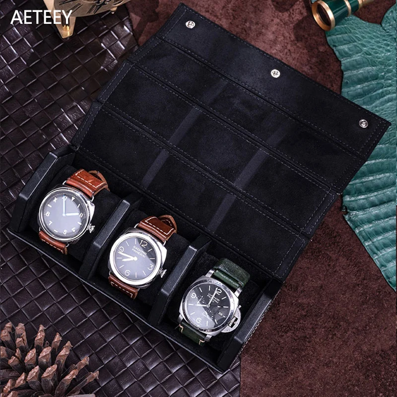 Creative Scroll Portable Watch Storage Box Travel Watch Box Light Luxury Single Mechanical Watch Bag Jewelry Hexagonal Shape New