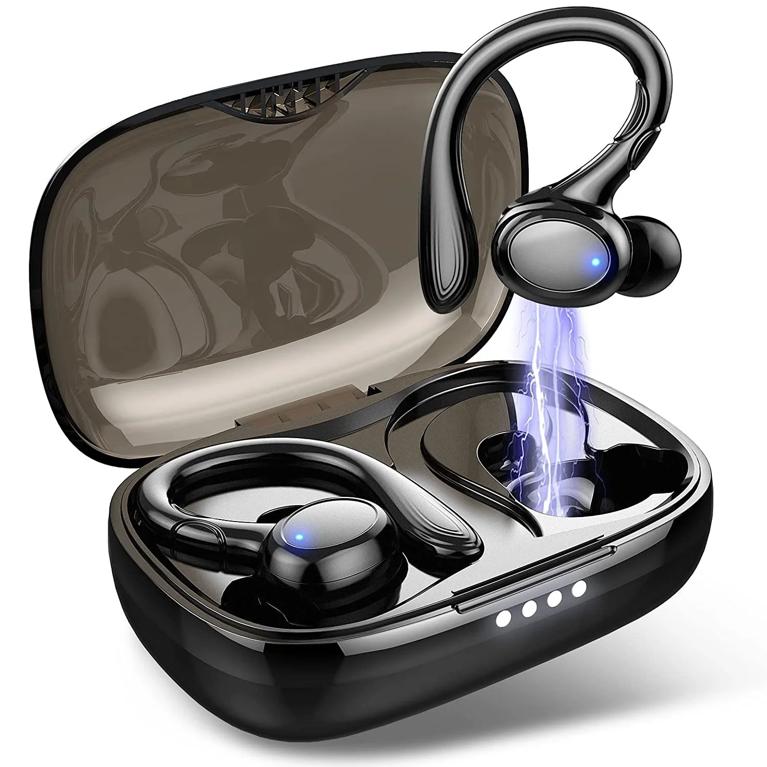 

TWS True Wireless Earphones Sport Bluetooth 5.1 Headphones in Ear Earbuds with Mic, 40H Playtime,Touch Control,IP7 Waterproof