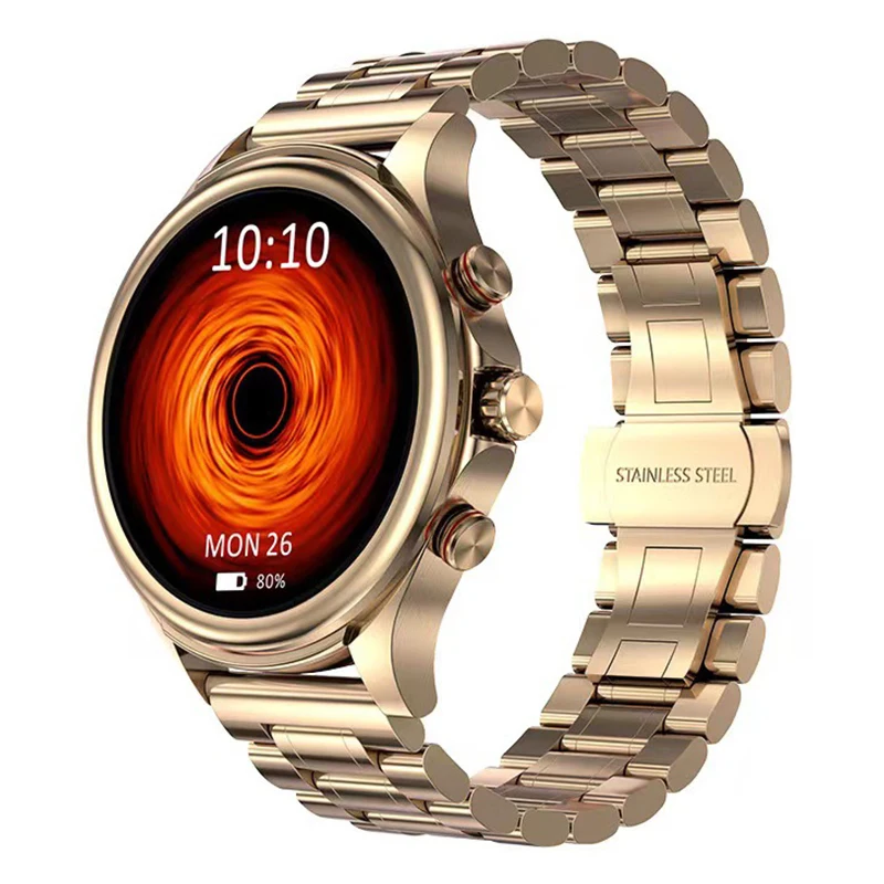 

Мужские смарт-часы из нержавеющей стали, с фитнес-трекером