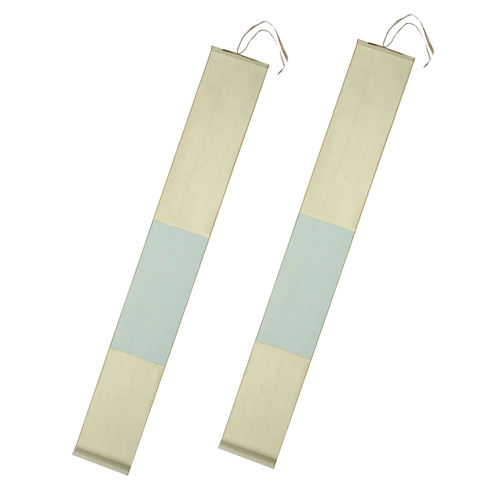 

2Pcs Chinese Calligraphy Paper Blank Hanging Scroll Paper Drawing Scroll Paper