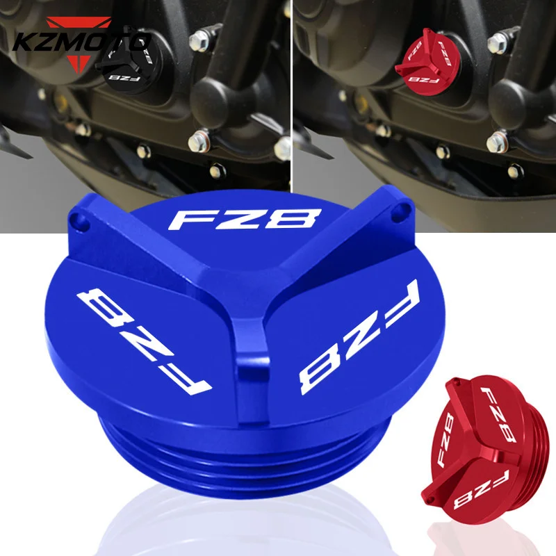 

FZ8 Motorcycle Aluminum Engine Oil Filter Cup Plug Cover Screw Accessories For Yamaha FZ 8 Fazer 2011-2015 Motor Parts