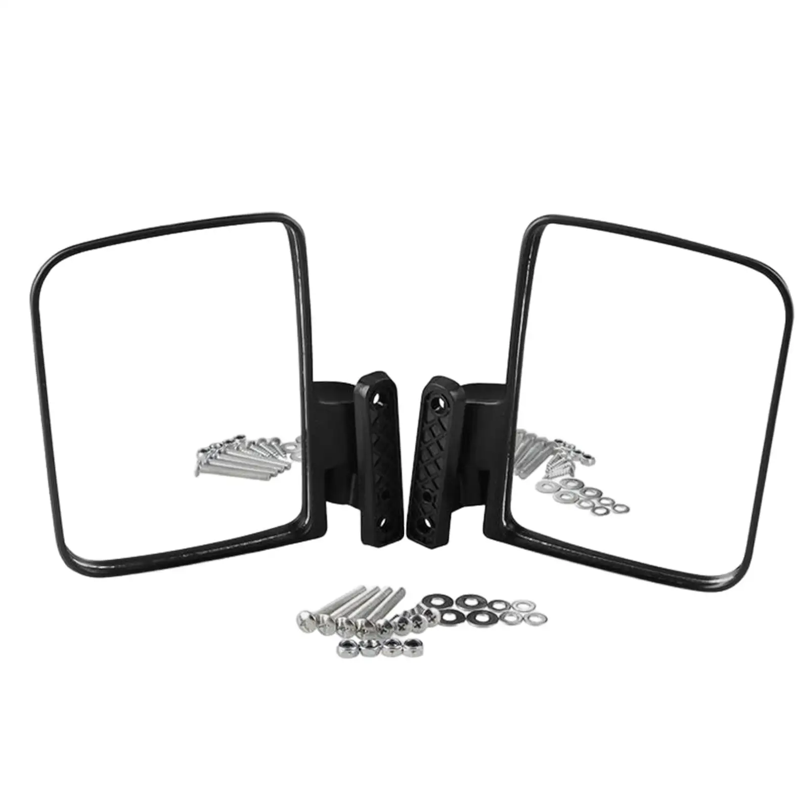 

2x Folding Side View Mirrors Plastic Accessories for Golf Cart Supplies
