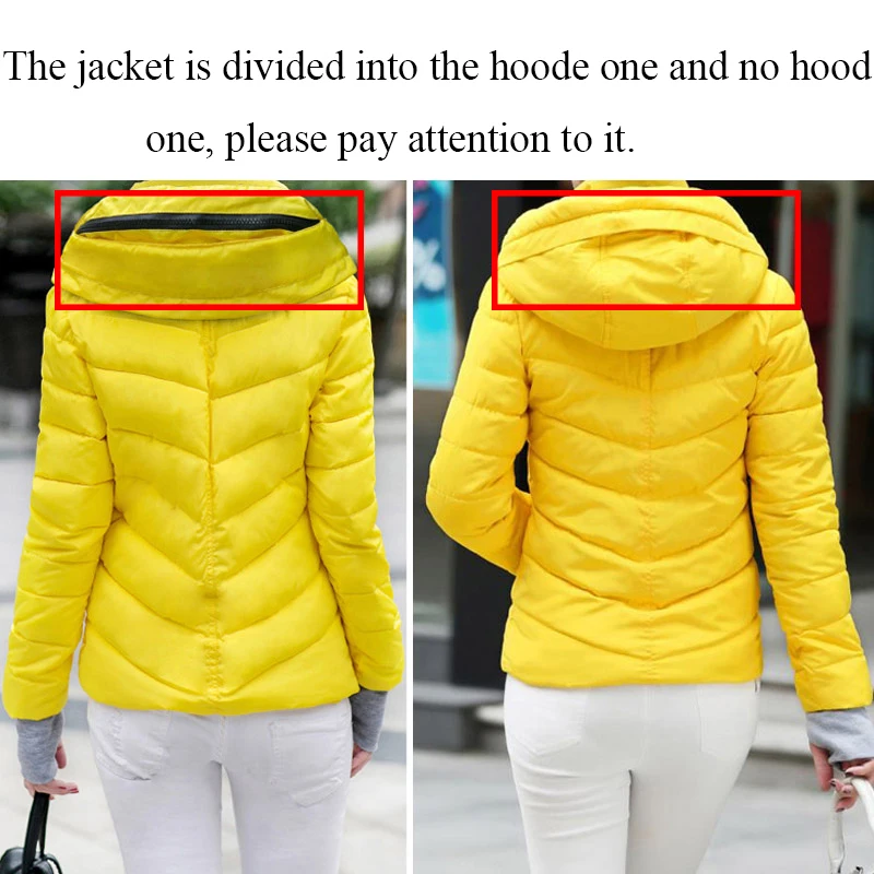 Winter Jacket Women Clothes Womens Parkas Thicken Outerwear Solid Coats Short Female Slim Cotton Padded Basic Tops Hiver