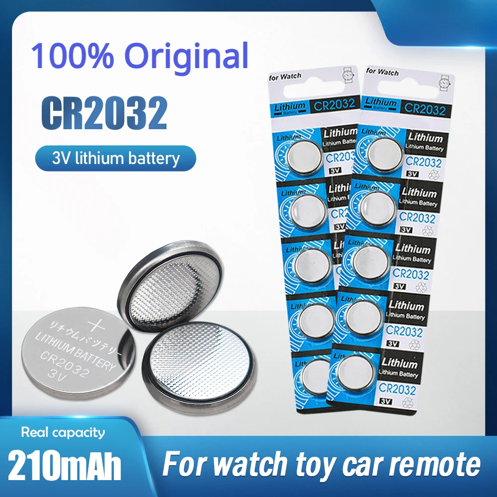 

Original 5/10/20pcs CR2032 3V Lithium Battery DL2032 ECR2032 BR2032 for Watch Toy Car Key Remote Control Coin Cell