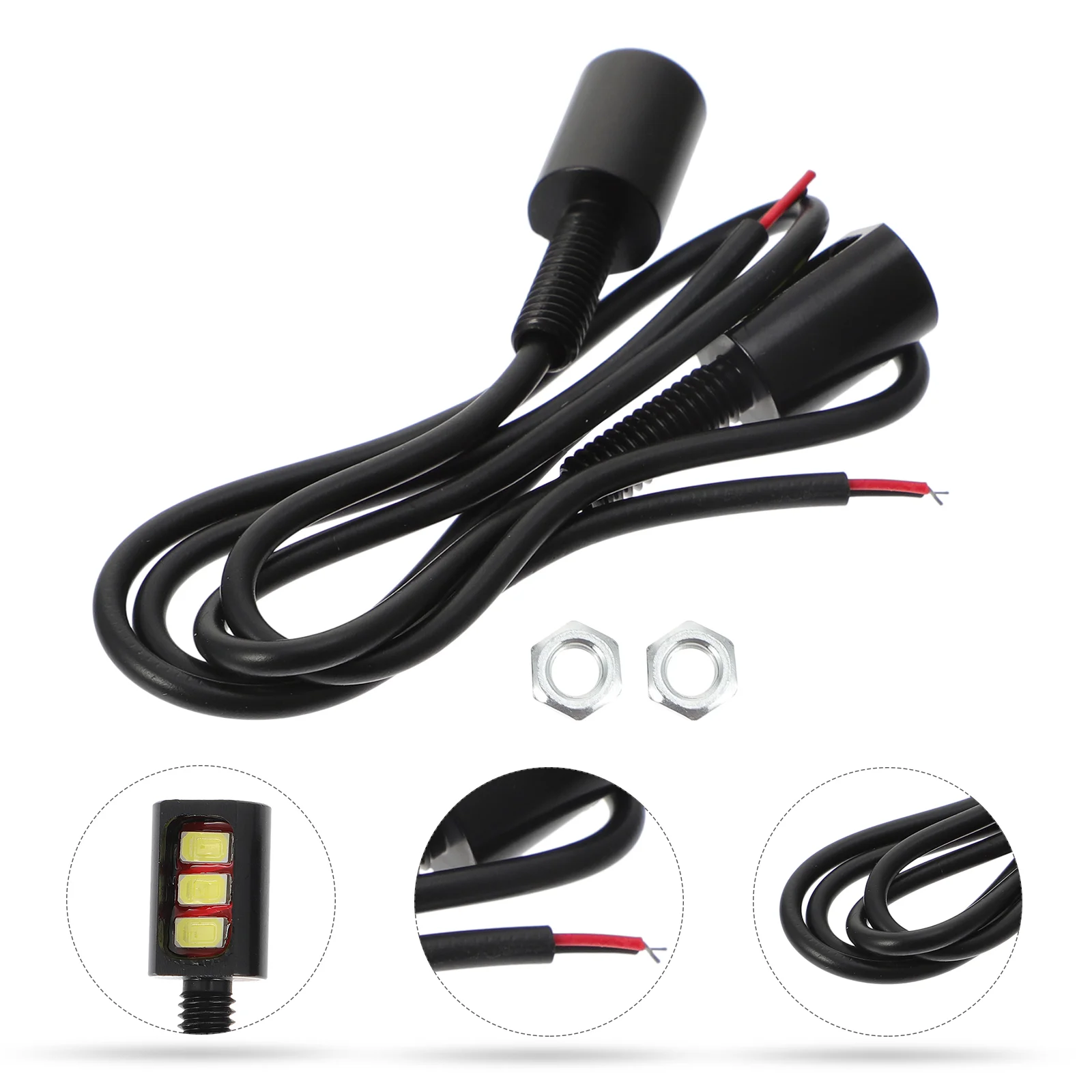 

2pcs Motorcycle License Plate 5630 3SMD Durable License Plate License Plate Lights License Screw