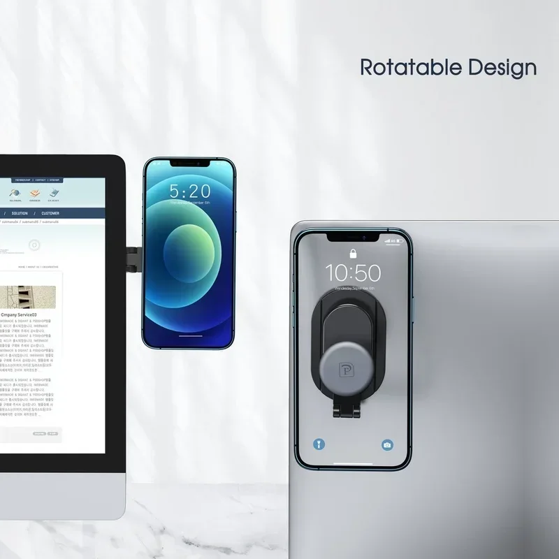 

Eary боковой держатель для ноутбука, телефона, регулируемая подставка для ноутбука с двойным экраном для IPhone, Xiaomi, планшета, регулируемый дисплей, магнитный зажим