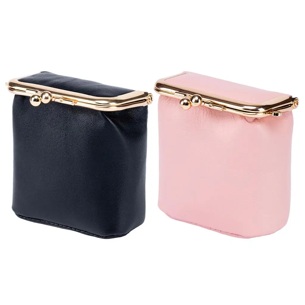 

Mini Lipstick Bag Clasp Closure Women Kiss Lock Coin Purse Small Wallet