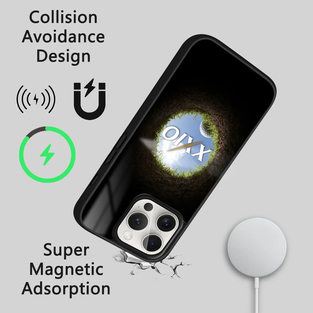 Роскошный чехол для телефона X-XxioS Golf IPhone 16 15 14 13 12 11 Pro Max Plus Mini Magsafe Mirror беспроводной