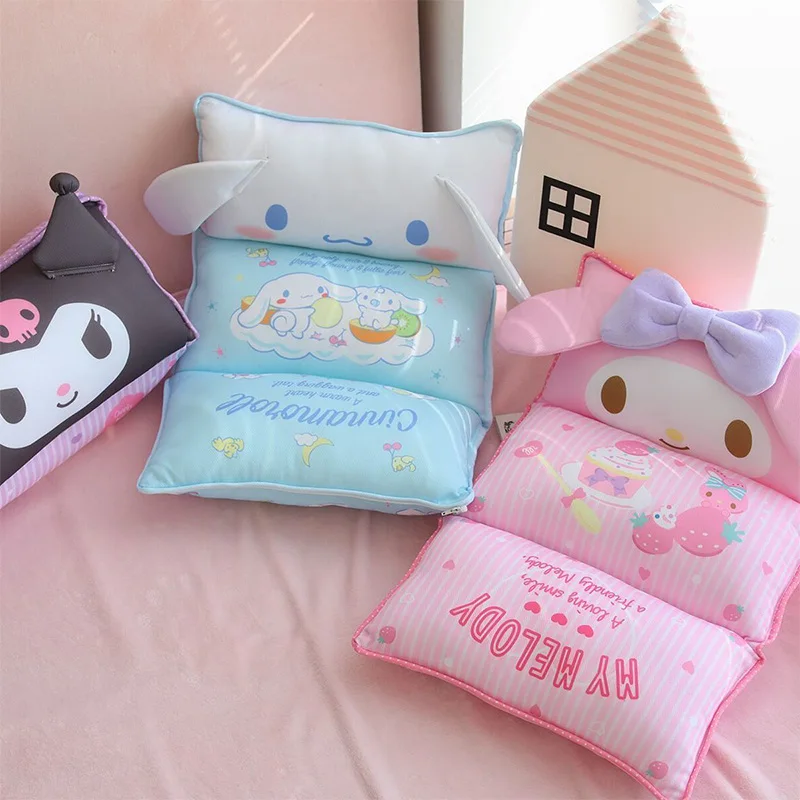 

My Melody Cinnamoroll Kawaii аниме Sanrio многофункциональная подушка милый мультфильм Kuromi Складная Подушка для сна коврик милые игрушки для девочек