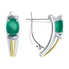 Серьги SOKOLOV из золочёного серебра с агатами, Серебро, 925, Женские, Серьги 2022 тренд, Оригинальная продукция