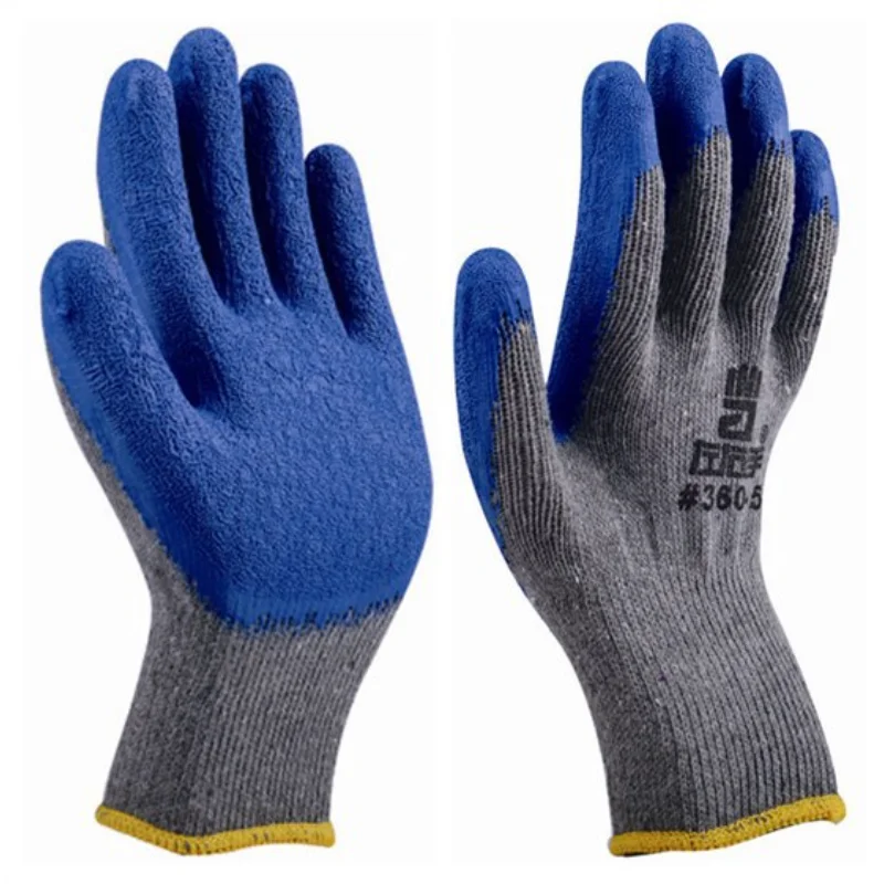 

1Pairs Thicken Nitrile Safety Coating Work Gloves Palm Coated Gloves Mechanic Working Gloves