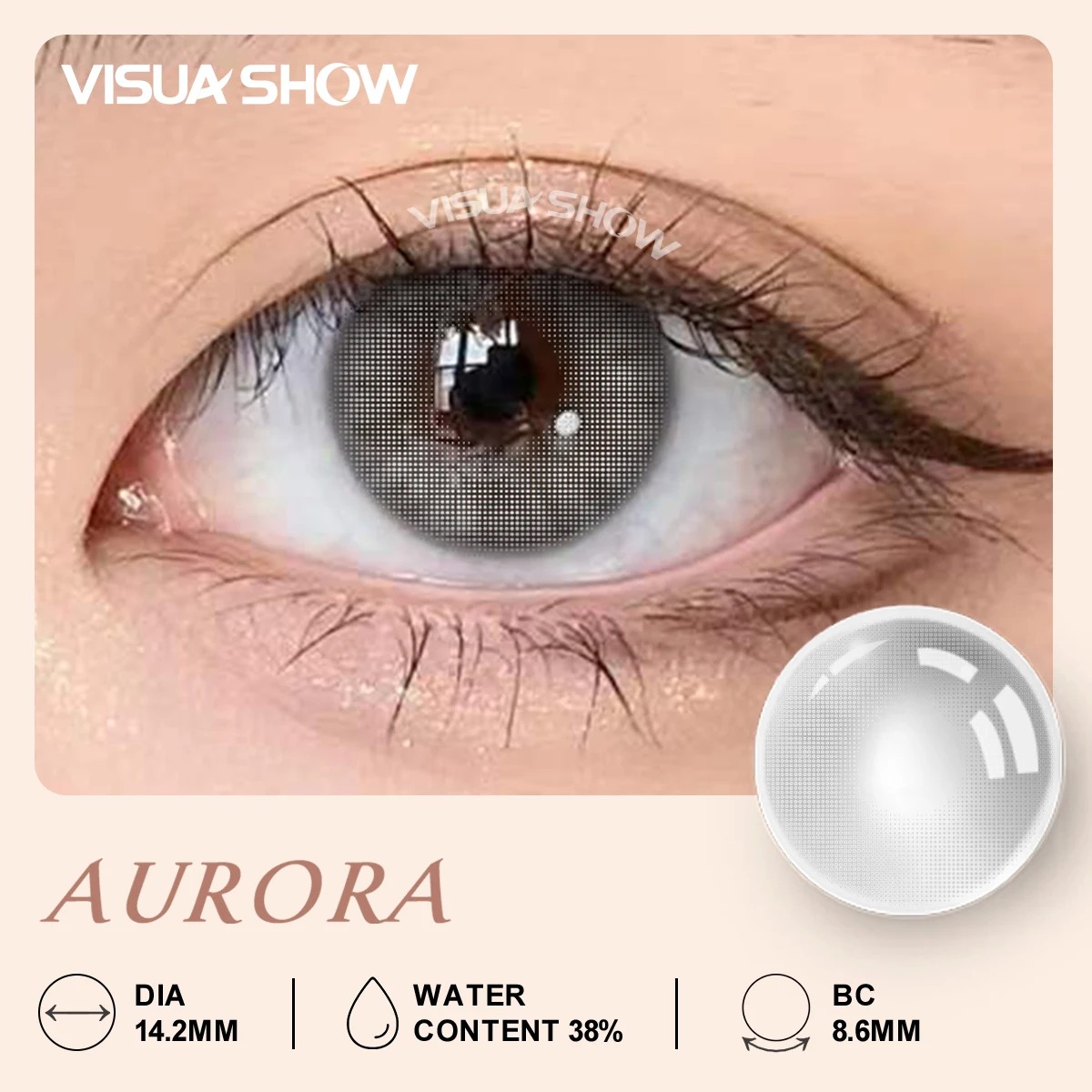 Полугодовые цветные контактные линзы VISUASHOW 1 пара цветных контактных линз с