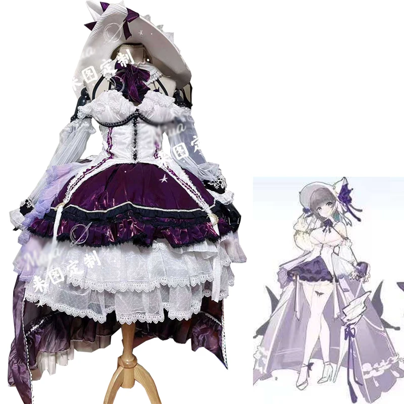 Костюм для косплея лолита Женский белое свадебное платье Униформа костюм на