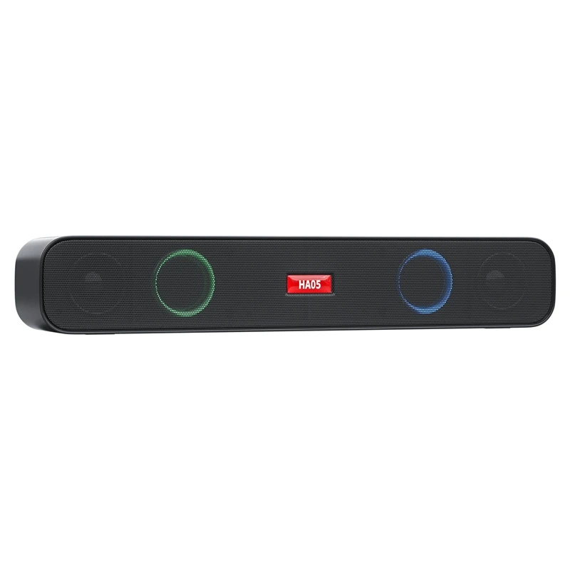 

Computer Speakers, RGB Computer Sound Bars, Bluetooth 5.1 with 3.5mm AUX Audio Cable, Stereo USB Powered Sound Bars