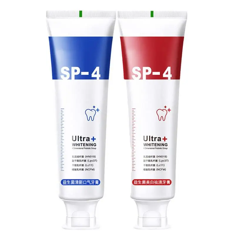 

Probiotic Toothpaste SP-4 Brightening Toothpaste 120g Probiotic Toothpaste For Whiter Teeth Healthy Gums Promotes Minty Breath