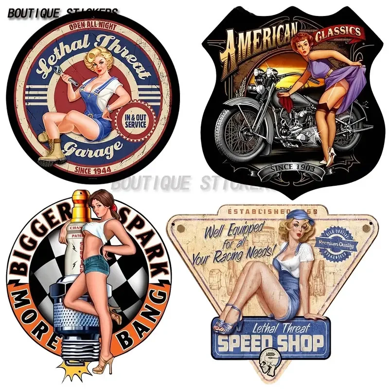 Большие искрящиеся наклейки для автомобиля Pinup Girl Стайлинг высокое качество