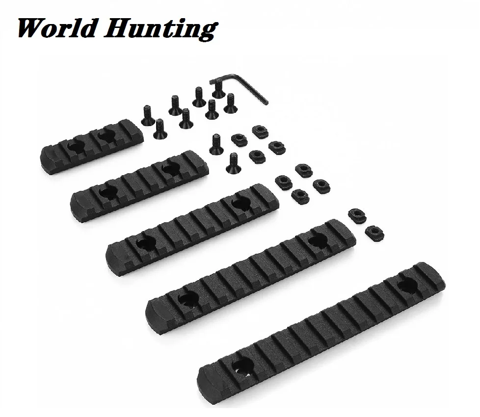 

5 шт./компл. тактическая M-Lok Picatinny Rail 5 7 9 11 13 слотов для тактической винтовки наручник 20 мм рельса