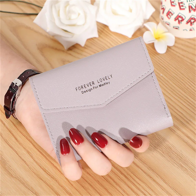 

Creative Buckle Wallets Girl Sweet Small Fresh Wallet Zero Purse Metal Decorative Buckle Mini Card Holder Student Wallet