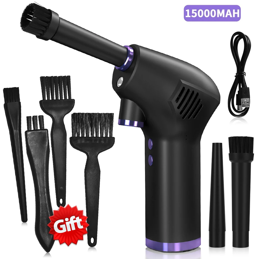 

Wireless Air Duster USB Dust Blower Handheld Dust Collector Rechargable Large Capacity Portable For PC Laptop Car Clean Keyboard