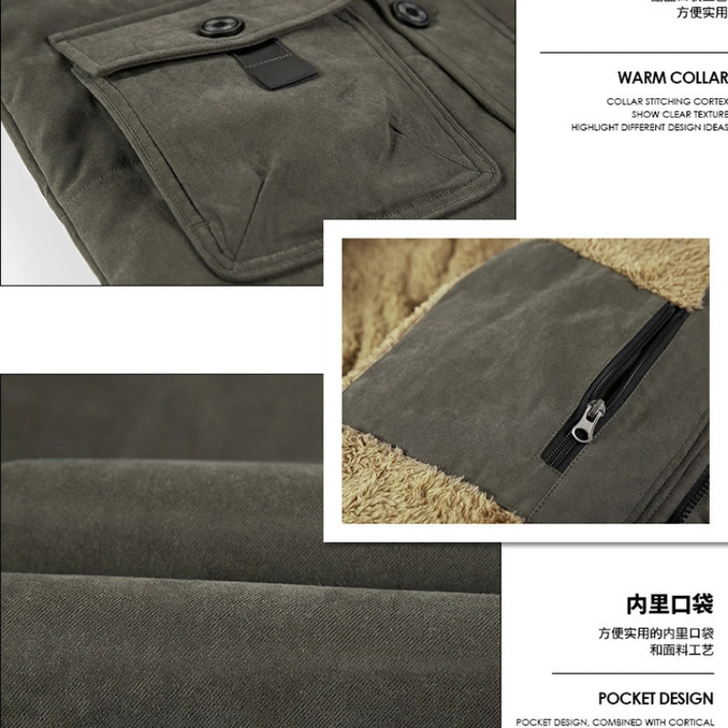 Men's Autumn and Winter New Mid-length Cotton Coat Men's Stand-up Collar Men's Slim Warm Men's Cotton Coat