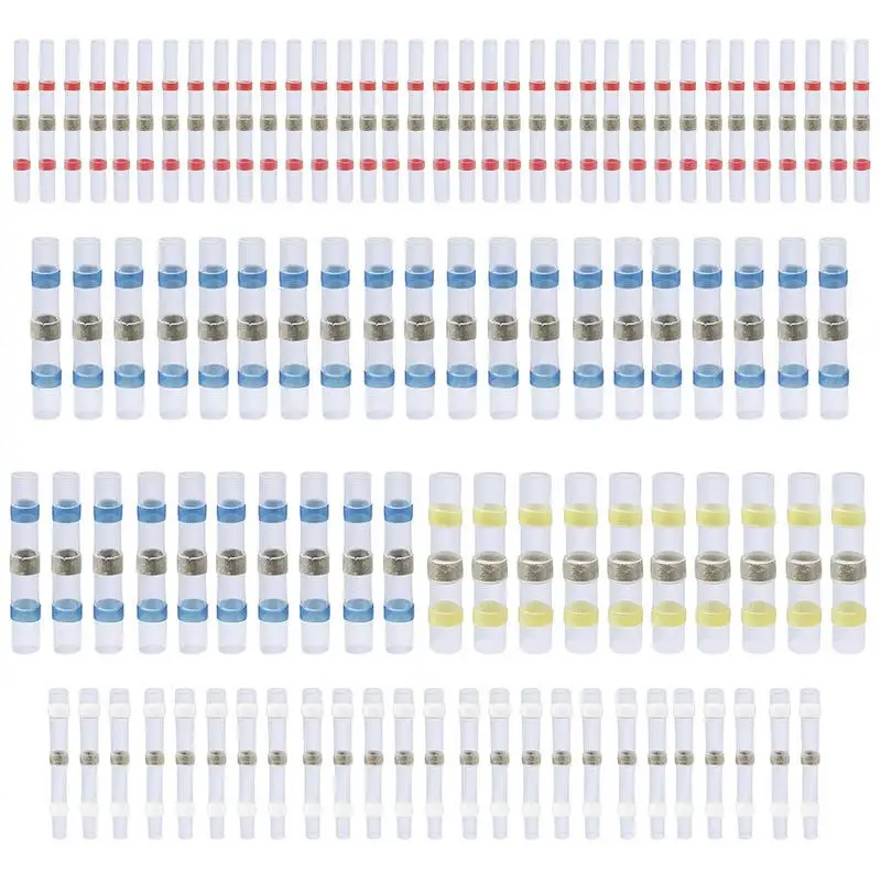 

Butt Terminals Heat Shrink Butt Connectors For AWG 26-10 Insulated Butt Splices For Truck Marine Automotive Boats Waterproof