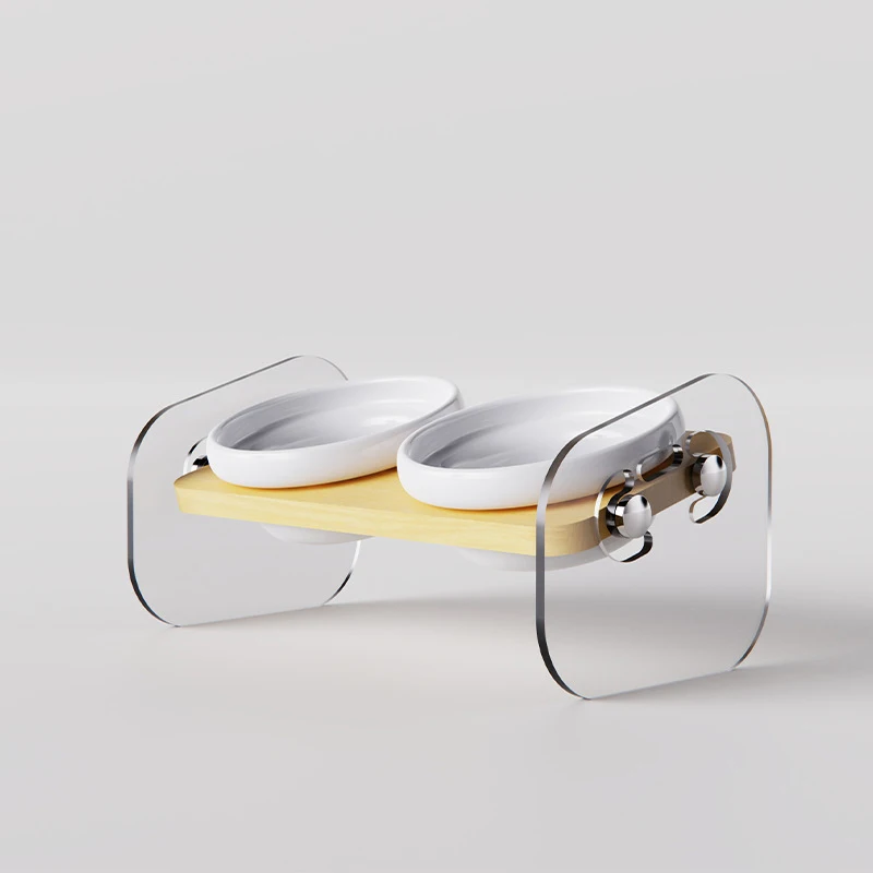 

New Pet Ceramic Bowl Double Bowl Cat Bowl Dog Bowl Dog Food Bowl Pet Drinking Bowl Cat Water Bowl Pet Supplies Accessories