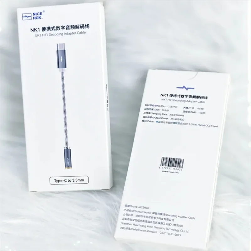 Адаптер NICEHCK NK1 Type-C на 3,5 мм Hi-Fi без потерь CX31993 Чип OCC и посеребренный смешанный провод OCC (art.: 3920d263ea61e) - 3920d263ea61e