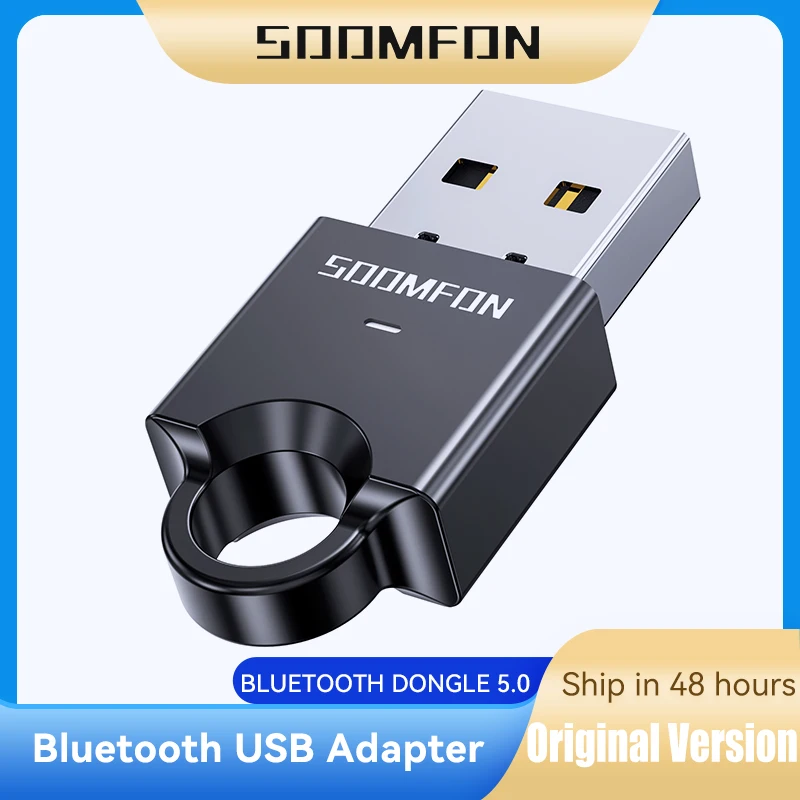 

Мини Bluetooth USB-адаптер SOOMFON, USB-адаптер Bluetooth 5,0 для ПК, динамиков, беспроводной мыши, клавиатуры, музыкального аудиоресивера, передатчика