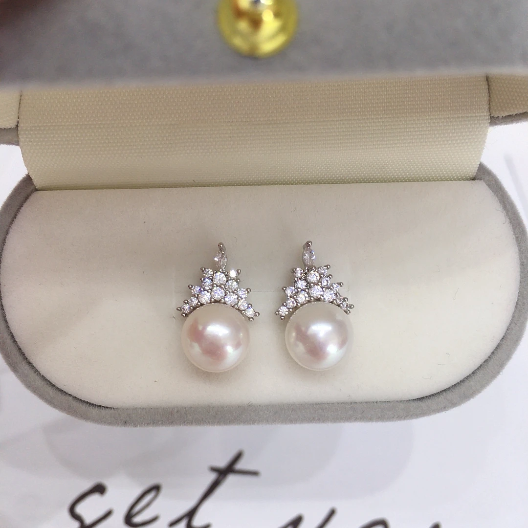 ZHBORUINI высококачественные серьги с натуральным пресноводным жемчугом для женщин