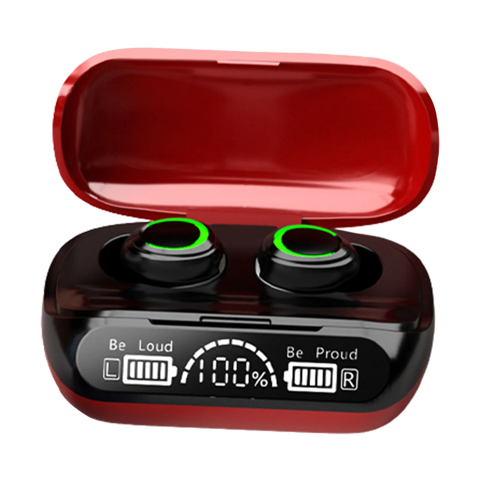 

Wireless Earbuds Bluetoothes 5.1 Headphones Stereo Sound Earphones LED Large Screen Display HIFI Sound Effect Wireless Earbuds