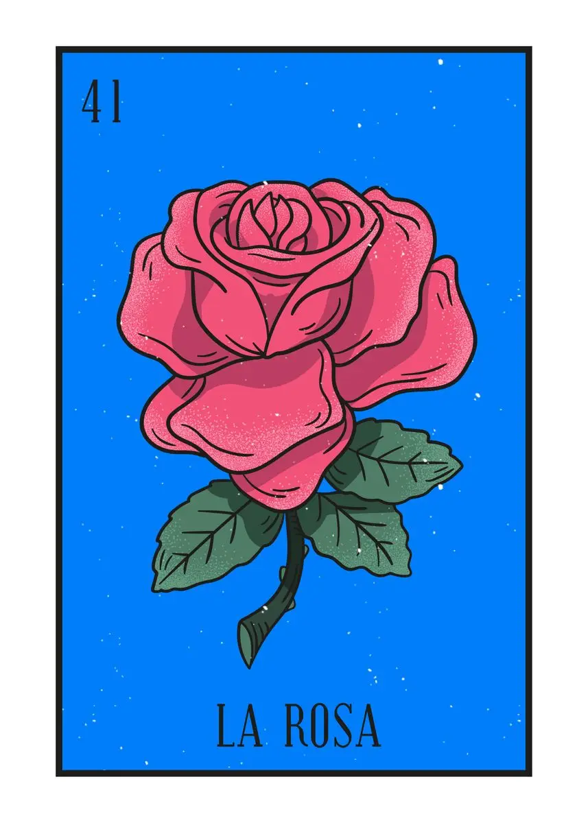 Яркий мексиканский лотереи иллюстрация печать Мексиканская культура Холст