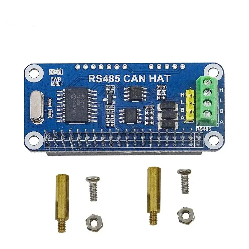 Фото CAN HAT Waveshare RS485 для Raspberry Pi Zero/Zero W/Zero WH/2B/3B/3B+, плата CAN-контроллера: трансивер MCP2515, 485: SP3485, №1