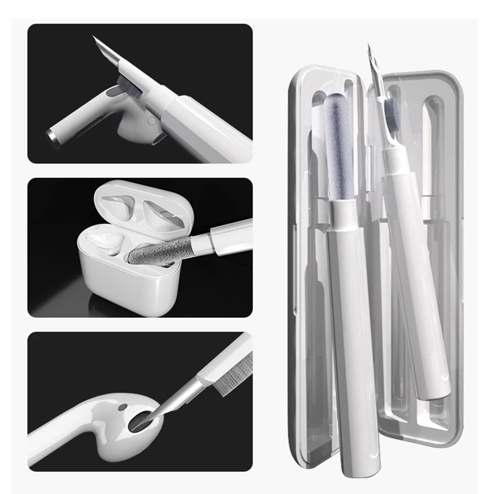 

2 in 1 Wireless Earbud Earphone Cleaner Bluetooth-Compatible Headset Pen Brush Computer Keyboard Cleaning Tool