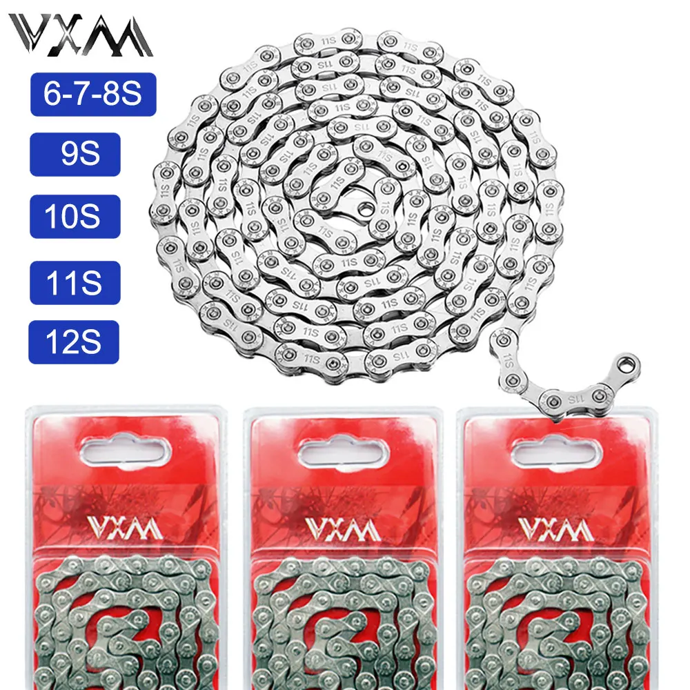 Велосипедные цепи VXM 6 7 8 9 10 11 12 Скоростей цепь для горного велосипеда с