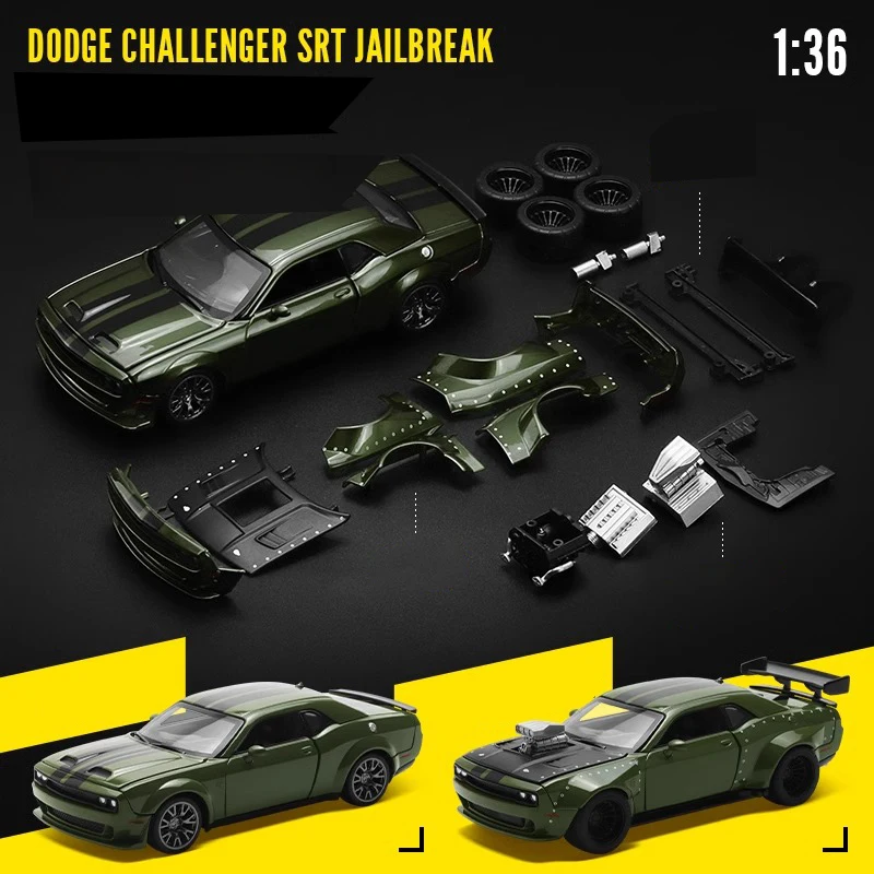 Модификация в собранном корпусе CCA 1:36 Dodge Challenger SRT JAILBREAK искусственный сплав литый