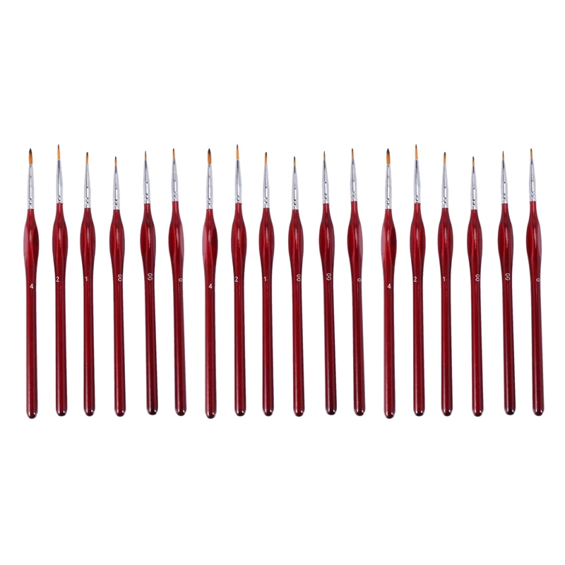 

18-Piece Fine Paintbrushes - Detail Paint Brush Set - For Acrylic, Watercolor, Oil