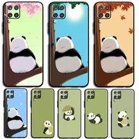 chinese giant panda phone case for samsung a32 a52 a52s a72 a02 a22 a03 a02s a03s a13 a53 a73 a23 a13 5g lite core black luxury