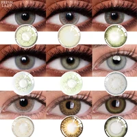 fresh lady official natural contact colored lenses for eyes mocha green 1pair multicolor lens soft yearly pupils beauty makeup