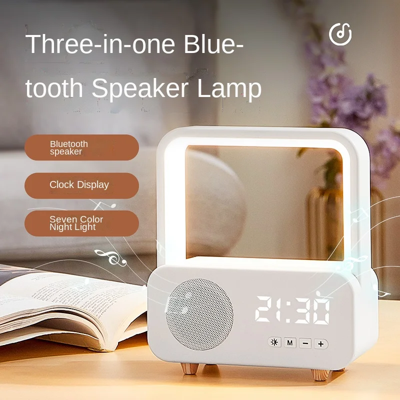 

Mini Bluetooth Speaker with Smart Clock Outdoor Sports Portable Subwoofer Square Dance Audio Bluetooth Speakers caixinha de som