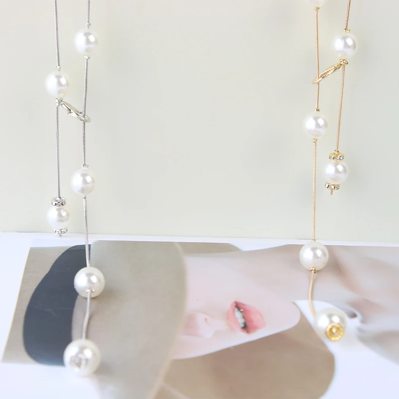 Модный элегантный цепочечный пояс для женщин с жемчугом, регулируемый, длинный, тонкий, талия.