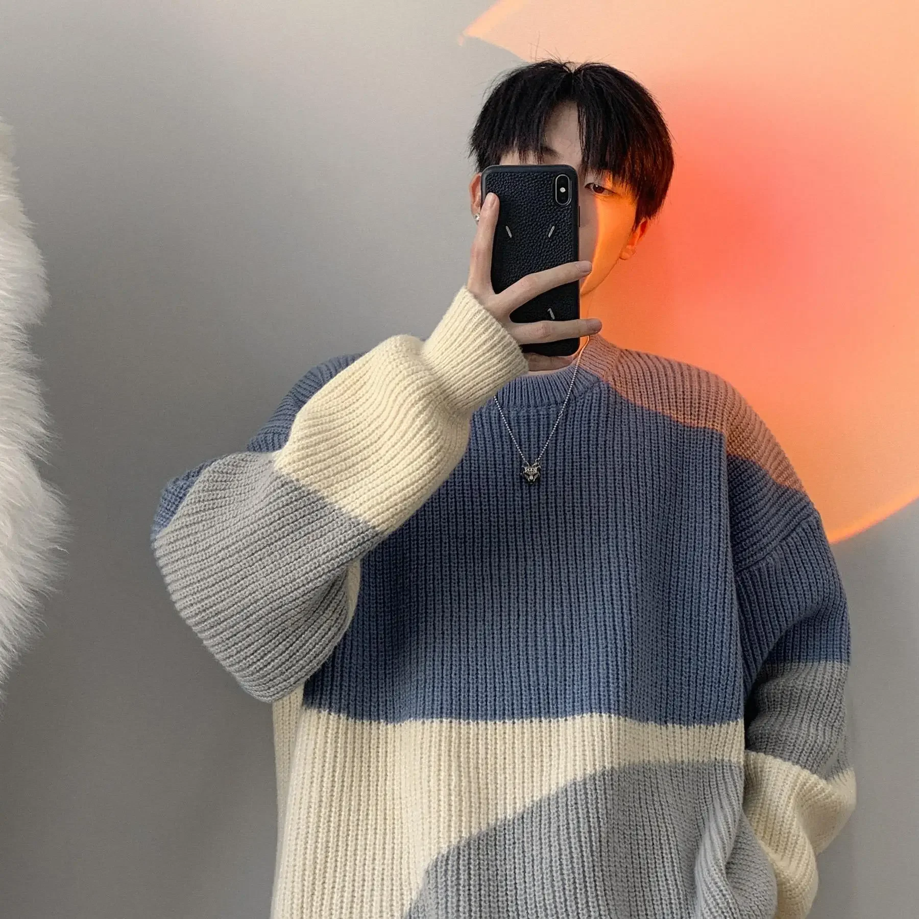 Осень/зима свитер для пар мужской и женский модный универсальный студенческий