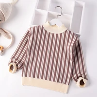 boys winter keep warm sweater kids fashion handsome fall and winter clothes cotton long sleeves tops girl striped sweater 4 10 y