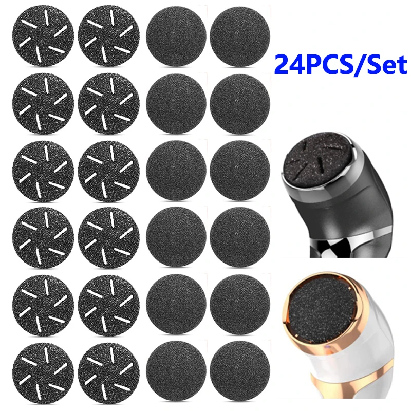 

24Pcs/Set Replacement Sandpaper Disk Foot Pedicure Discs Sanding Paper Accessory For Electric Foot File Callus Remover Machine