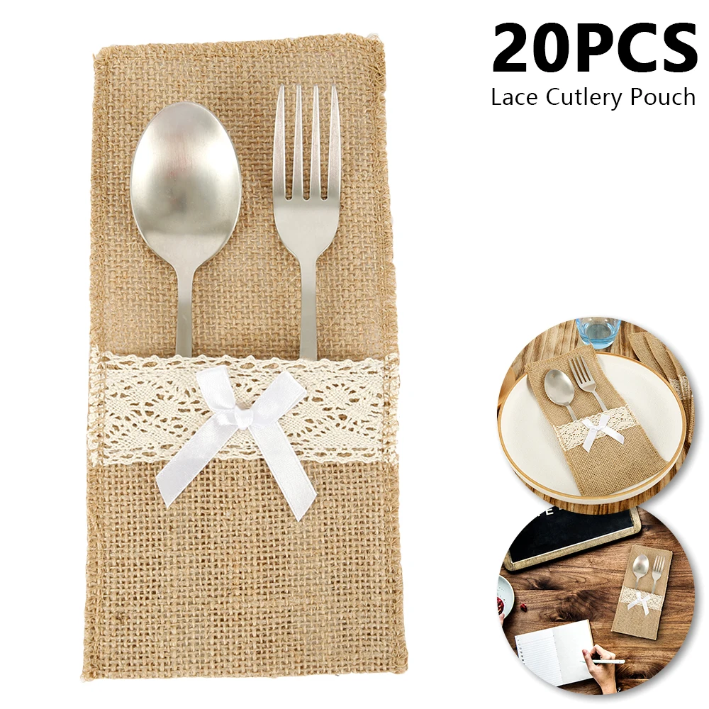 

20 шт., держатель для столовых приборов в деревенском стиле