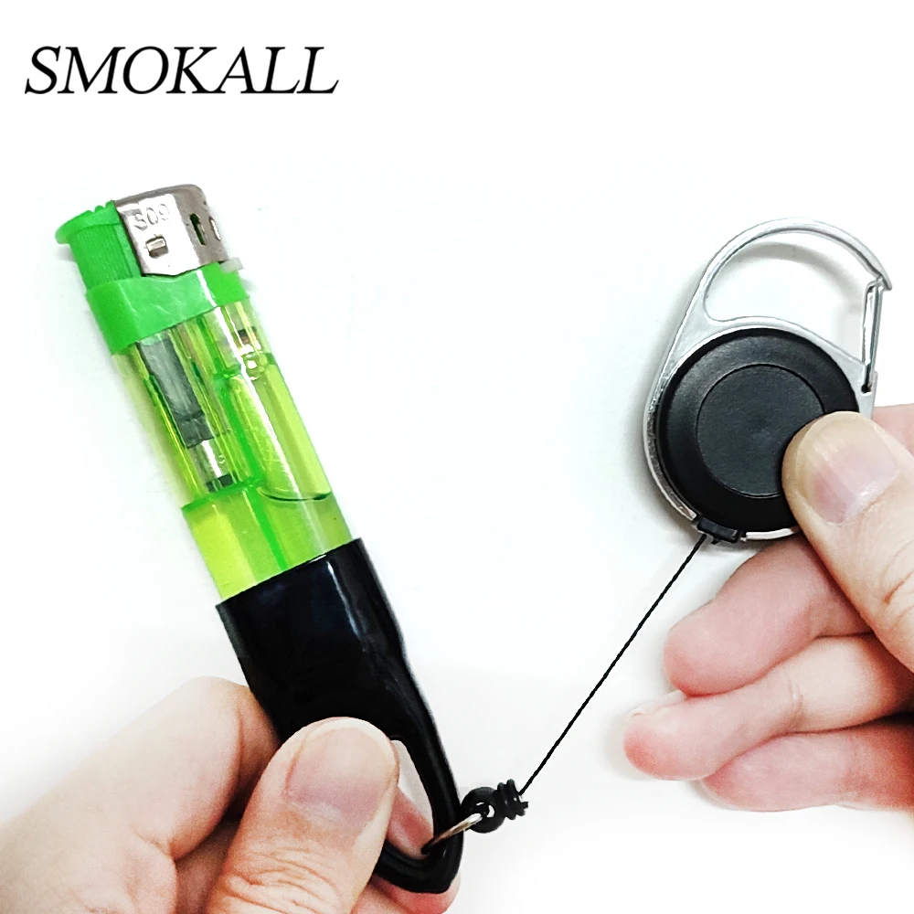 

40Pcs Silicone Lighter Holder Sleeve Clip Lighter Protective Cover With Regular Size Retractable Keychain Smoking Accessories