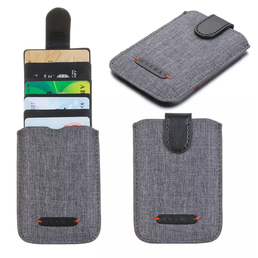 

Sale 5 Pull Credit Card Holder Anti Rfid Blocking Cell Phone Wallet Reader Lock Bank Card Holder Id Card PU Leather Wallet