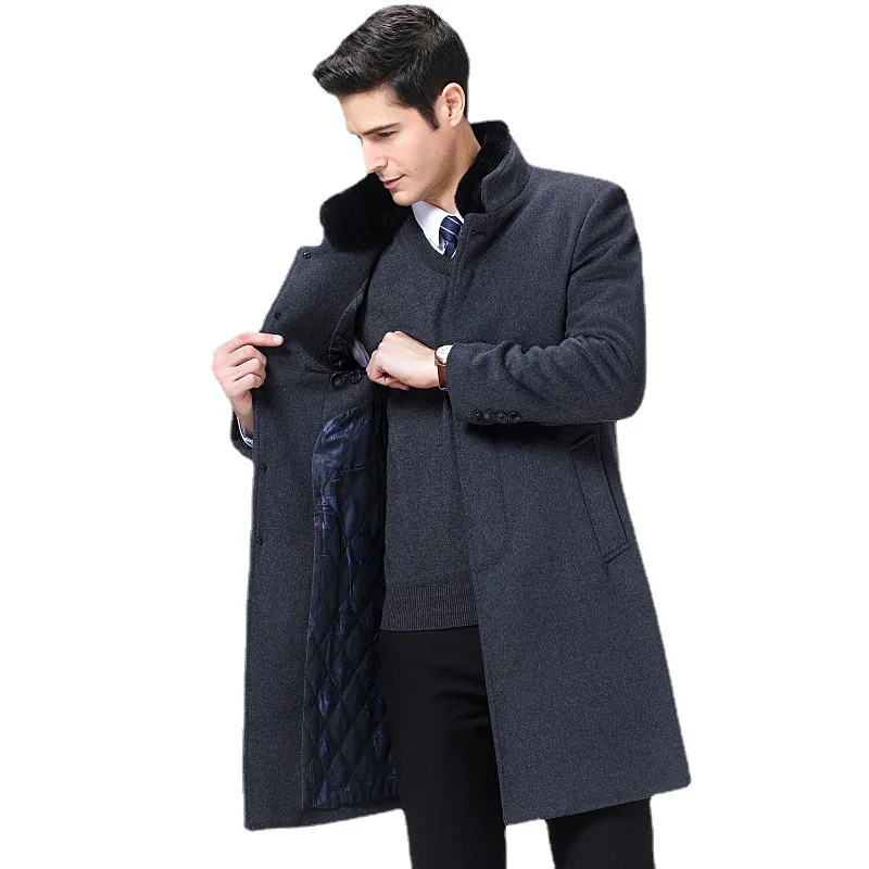 

Men Clothing 2022 New Arrival Autumn Winter High Quality Wool Long Trench Coat Men Casual Fashion Men's Wool Jackets Warm Coat