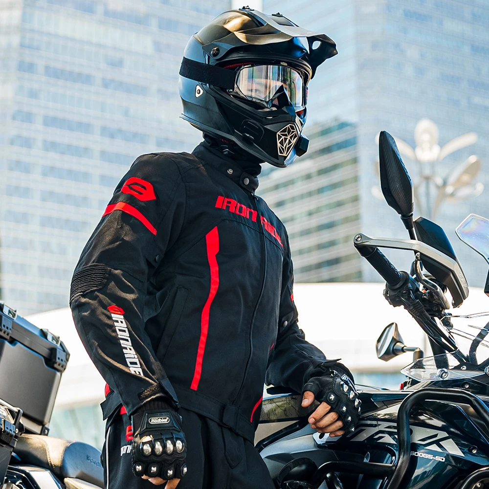 Motocross Jacket Pants Suit Waterproof Reflective Racing Jacket Four Seasons Motorcycle Jacket Removable Inner Lining Clothing
