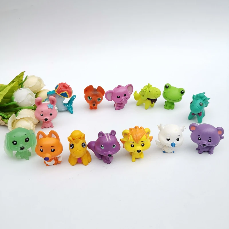 

10-100Pcs Original New Kawaii Cute Fox Frog Elephant Unicorn Animal Figure Rare Limited Collection Model Figurine Toy For Kid