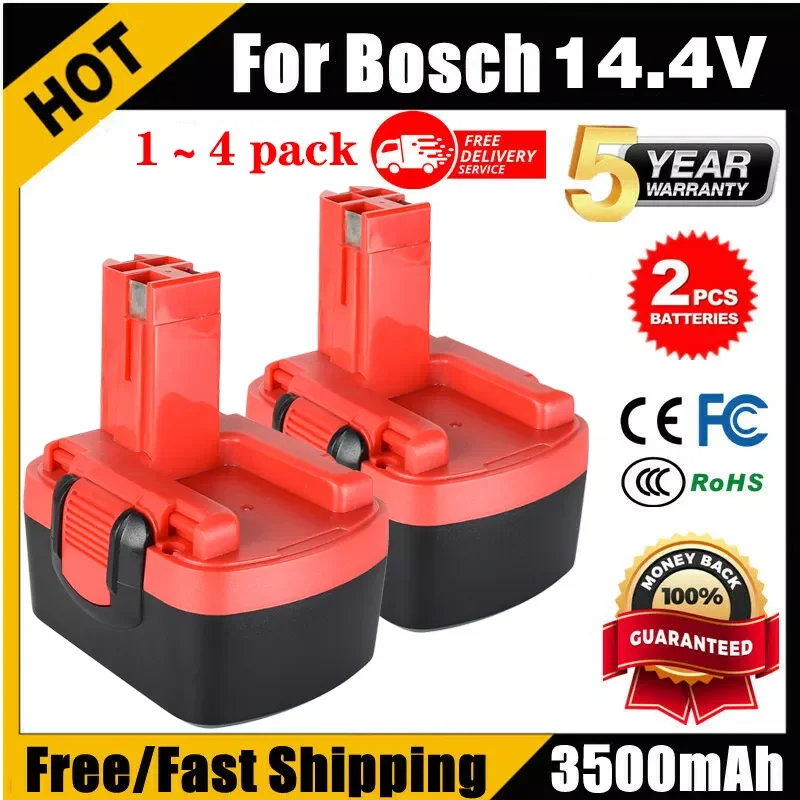 

1～4 pack 3500mAh for bosch 14.4v battery replace Bosch d 70745 2607335273 BAT038 BAT140 BAT040 BAT041 BAT159 2607335465 26073356